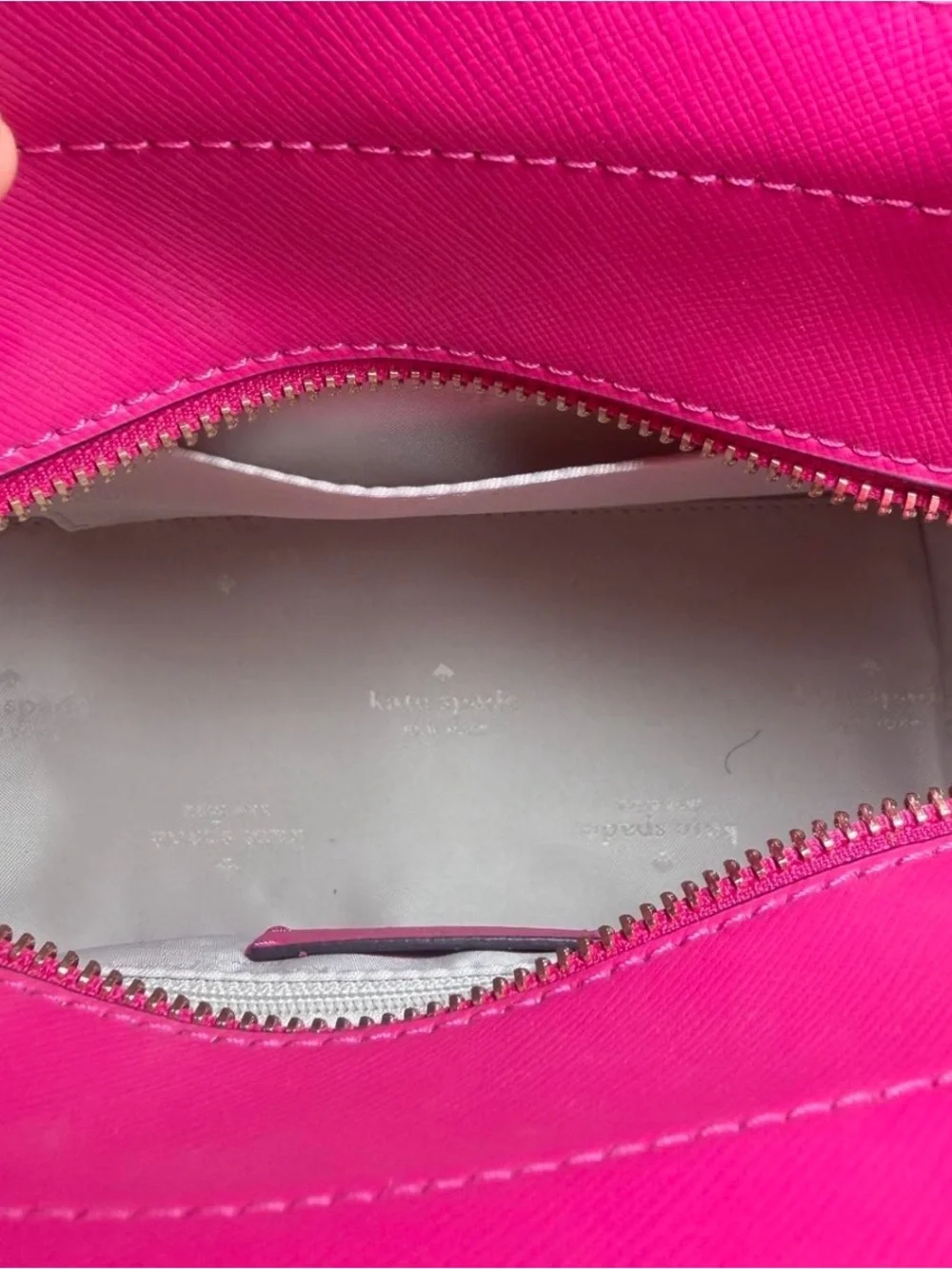 kate spade Hot Pink Leather Top-Handle Satchel with Crossbody Strap